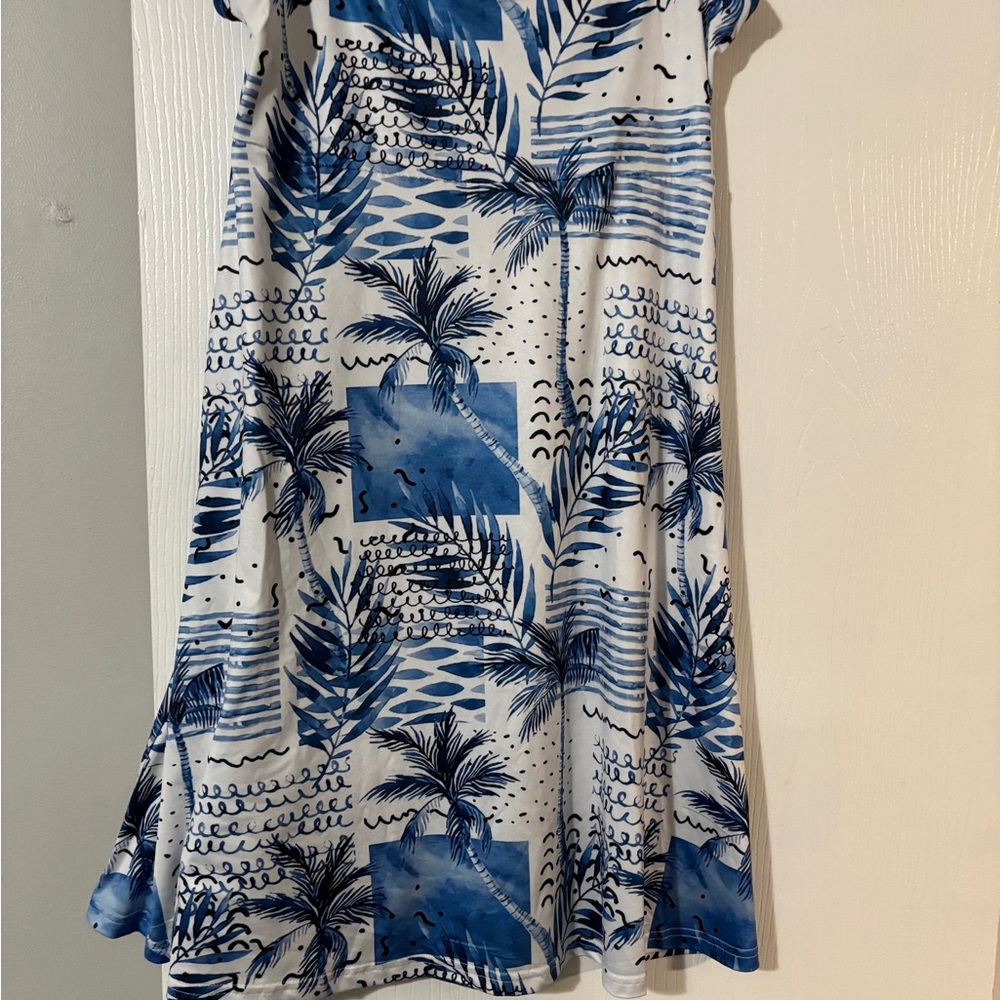 Rosegal Blue Midi Resort Skirt